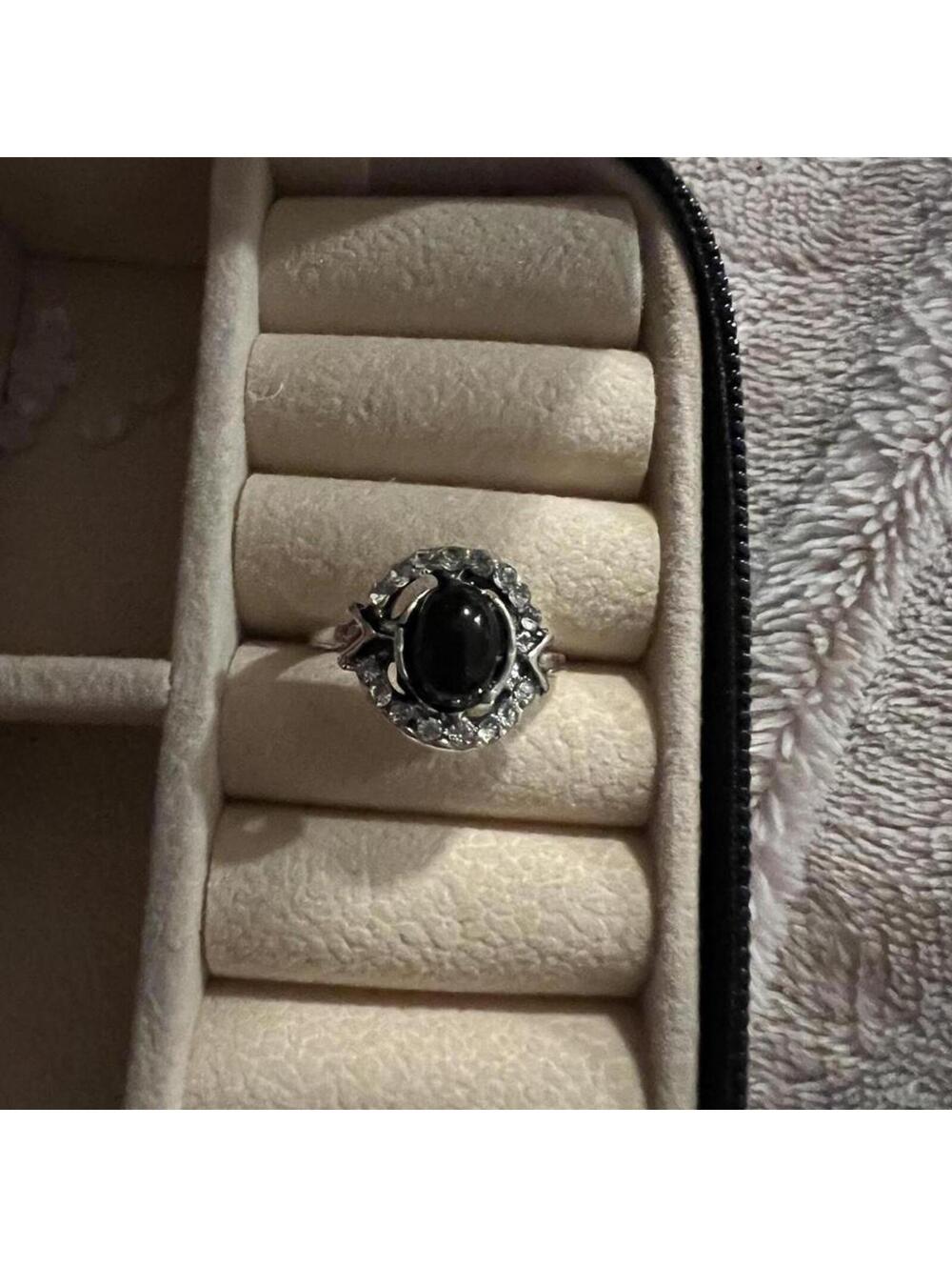 Women's Silver and Black Jewellery